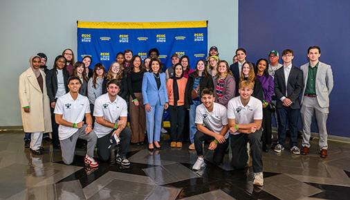 Students and Governor Kathy Hochul at State of the State for Future Leaders